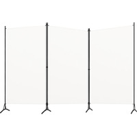 vidaXL 3-Panel Room Divider Cream White 102.4"x70.9"