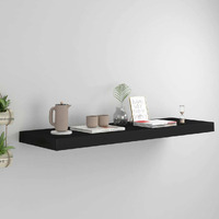 vidaXL Floating Wall Shelf Black 31.5"x9.3"x1.5" MDF