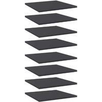 vidaXL Bookshelf Boards 8 pcs Gray 15.7"x15.7"x0.6" Engineered Wood