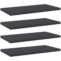 vidaXL Bookshelf Boards 4 pcs Gray 15.7"x7.9"x0.6" Engineered Wood