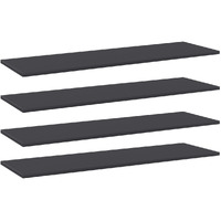 vidaXL Bookshelf Boards 4 pcs Gray 39.4"x11.8"x0.6" Engineered Wood