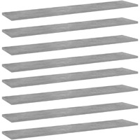 vidaXL Bookshelf Boards 8 pcs Concrete Gray 39.4"x7.9"x0.6" Engineered Wood