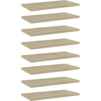 vidaXL Bookshelf Boards 8 pcs Sonoma Oak 15.7"x7.9"x0.6" Engineered Wood