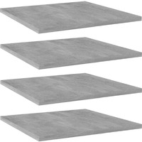 vidaXL Bookshelf Boards 4 pcs Concrete Gray 15.7"x15.7"x0.6" Engineered Wood