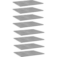 vidaXL Bookshelf Boards 8 pcs Concrete Gray 23.6"x19.7"x0.6" Engineered Wood