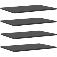 vidaXL Bookshelf Boards 4 pcs Gray 23.6"x15.7"x0.6" Engineered Wood