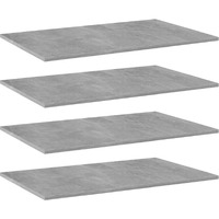 vidaXL Bookshelf Boards 4 pcs Concrete Gray 31.5"x19.7"x0.6" Engineered Wood