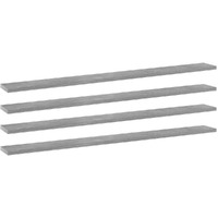 vidaXL Bookshelf Boards 4 pcs Concrete Gray 39.4"x3.9"x0.6" Engineered Wood