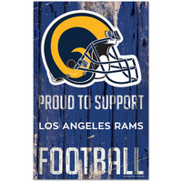 Los Angeles Rams Sign 11x17 Wood Proud to Support Design