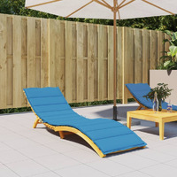 vidaXL Sun Lounger Cushion Blue 78.7"x23.6"x1.2" Oxford Fabric