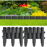 vidaXL Lawn Edgings 36 pcs Anthracite 32.8' PP