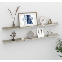 vidaXL Wall Shelves 2 pcs Concrete Gray 45.3"x3.5"x1.2"