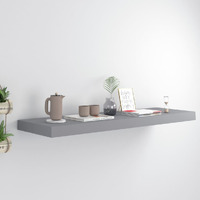 vidaXL Floating Wall Shelf Gray 31.5"x9.3"x1.5" MDF