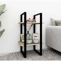 vidaXL 2-Tier Book Cabinet Sonoma Oak 15.7"x11.8"x27.6" Engineered Wood