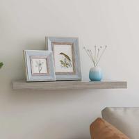 vidaXL Floating Wall Shelf Concrete Gray 23.6"x9.3"x1.5" MDF