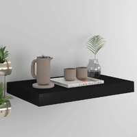 vidaXL Floating Wall Shelf Black 15.7"x9.1"x1.5" MDF