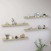 vidaXL Wall Shelves 4 pcs Sonoma Oak 39.4"x3.5"x1.2"