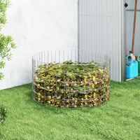 vidaXL Garden Composter 39.4"x19.7" Galvanized Steel
