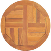 vidaXL Table Top Solid Teak Wood Round 1" 19.7"
