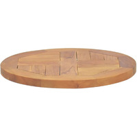 vidaXL Table Top Solid Teak Wood Round 1" 15.7"