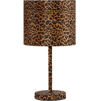 19 Modern Faux Leopard Print Suede Table Lamp