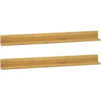 vidaXL Wall Shelves 2 pcs 43.3"x3.9"x3.9" Solid Wood Teak