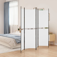 vidaXL 4-Panel Room Divider White 78.7"x78.7" Fabric