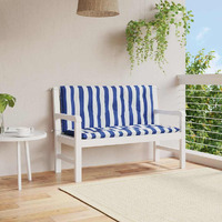 vidaXL Garden Bench Cushions 2pcs Blue&White Stripe 47.2"x19.7"x2.8" Fabric
