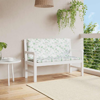 vidaXL Garden Bench Cushions 2pcs Leaf Pattern 47.2"x19.7"x2.8" Fabric