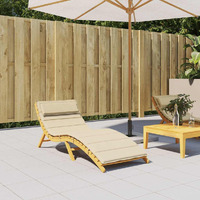 vidaXL Sun Lounger Cushion Beige 70.9"x23.6"x1.2" Oxford Fabric