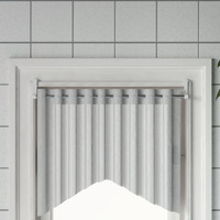 vidaXL Curtain Rails 2 Pcs White and Silver 23.6"-41.3" Aluminum