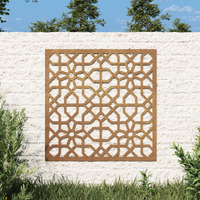 vidaXL Patio Wall Decoration 21.7"x21.7" Corten Steel Moorish Design