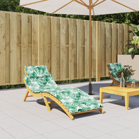 vidaXL Sun Lounger Cushion Leaf Pattern Oxford Fabric