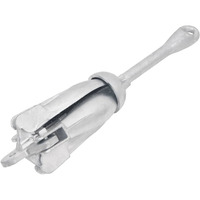 vidaXL Folding Anchor Silver 5.5 lb Malleable Iron