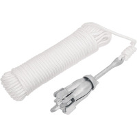 vidaXL Folding Anchor with Rope Silver 3.3 lb Malleable Iron