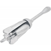 vidaXL Folding Anchor Silver 3.3 lb Malleable Iron