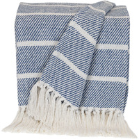 Parkland Collection Transitional Stripe Blue Rectangle 50" x 60" Throw