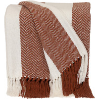 Parkland Collection Transitional Stripe Rust Rectangle 60" x 50" Throw