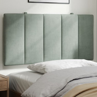 vidaXL Headboard Cushion Light Gray 39.4 Velvet