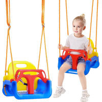 VEVOR 3-in-1 Toddler Swing Seat Baby Swing Seat with Adjustable Ropes Snap Hooks