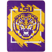 LSU OFFIcIAL NcAA Halftone Micro Raschel Throw Blanket 46 x 60(D0102H942NW)