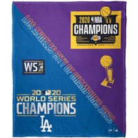 Los Angeles city of champions MLB-NBA 575 Silk Touch Throw Blanket Los Angels city Of champs(D0102H94c2g)
