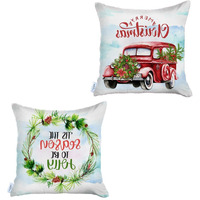Set of 2 Merry christmas Tis the Season Thow Pillow covers
