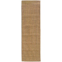 2 X 8 Tan Striped Stain Resistant Indoor Outdoor Area Rug