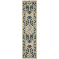 2 X 8 gray Oriental Stain Resistant Indoor Outdoor Area Rug