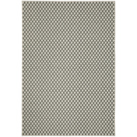 3 X 5 Beige geometric Stain Resistant Indoor Outdoor Area Rug