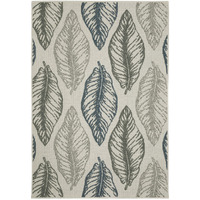 3 X 5 Beige Floral Stain Resistant Indoor Outdoor Area Rug