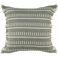 24 X 24 green Zippered coastal Indoor Outdoor Throw Pillow