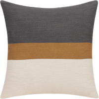 24" X 24" Brown Cotton Zippered Pillow