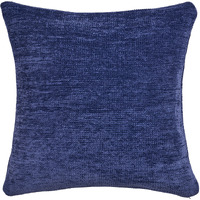 20" X 20" Blue Chenille Zippered Pillow